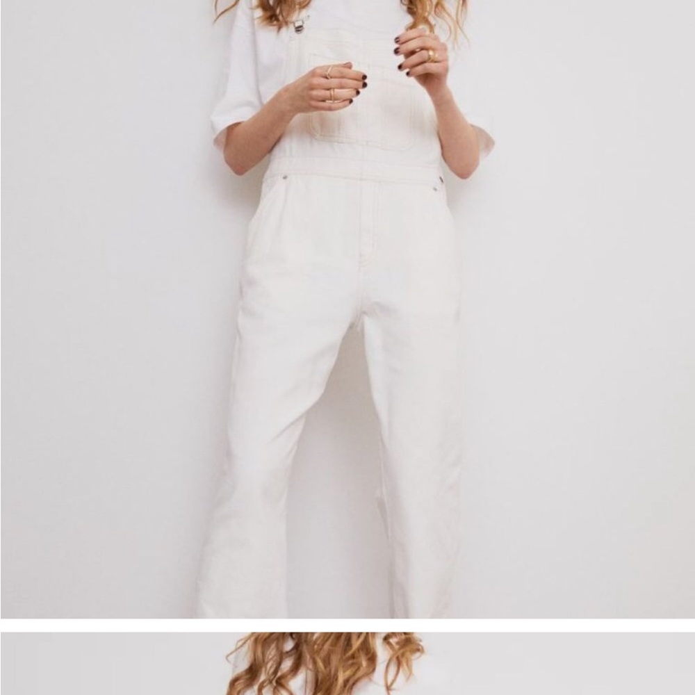 H&M overalls cream Sz xs women’s. These are NWOT so cute!